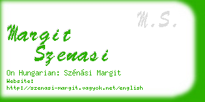 margit szenasi business card