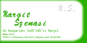 margit szenasi business card